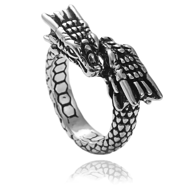 Titanium Steel Retro Chinese Dragon Ring - InstaWOW Shop