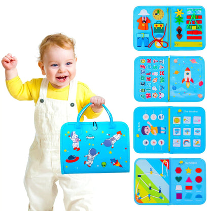 Toddler Busy Board Montessori Toys for 1 2 3 4 Year Old Boys Birthday Gifts - Educational Learning Busy Book Sensory Toys for Toddlers 1 - 3 - Airplane Car Travel Activities Toys for Kids Ages 2 - 4 - InstaWOW Shop