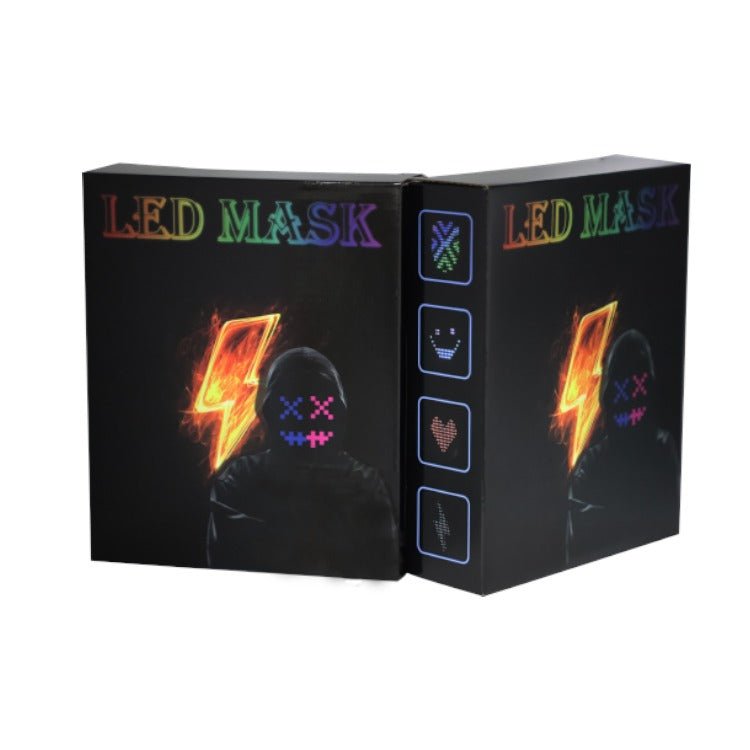 LED Face Mask with Gesture Control – Rechargeable Light Up Halloween Masks Costume for Adults & Kids, Glowing Transformable Cosplay Mask for Parties, Christmas, Concerts - InstaWOW Shop