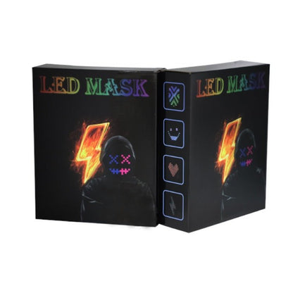 LED Face Mask with Gesture Control – Rechargeable Light Up Halloween Masks Costume for Adults & Kids, Glowing Transformable Cosplay Mask for Parties, Christmas, Concerts - InstaWOW Shop