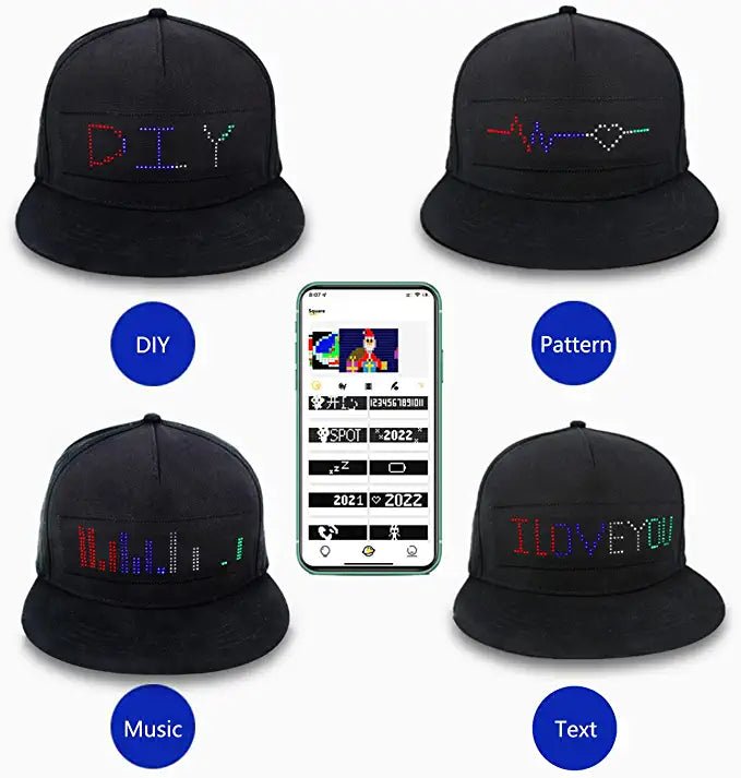 Mr.Bogie Glow LED App Mobile Control Cap - InstaWOW Shop
