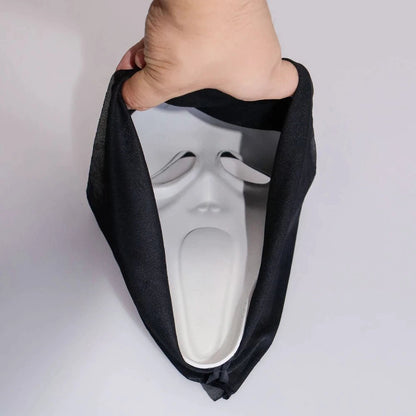 Scream Movie Mask Cosplay with black mesh hood - InstaWOW Shop