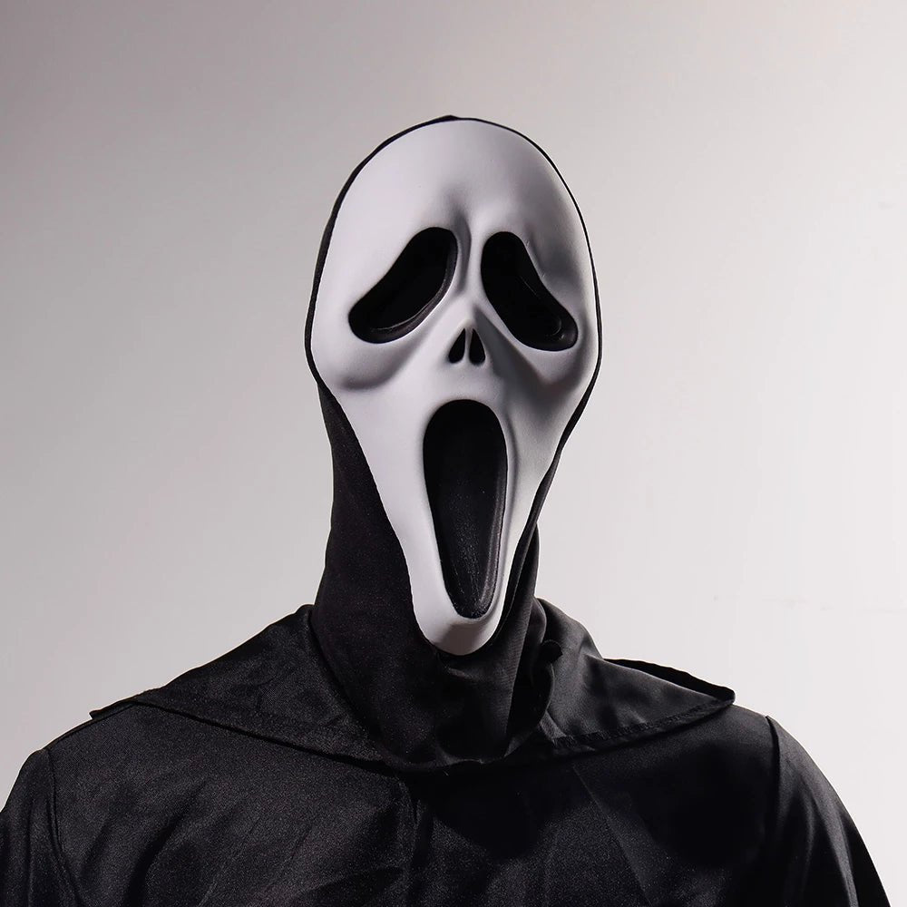 Scream Movie Mask Cosplay with black mesh hood - InstaWOW Shop