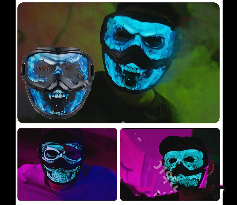 Sound Reactive LED Halloween Masks - InstaWOW Shop