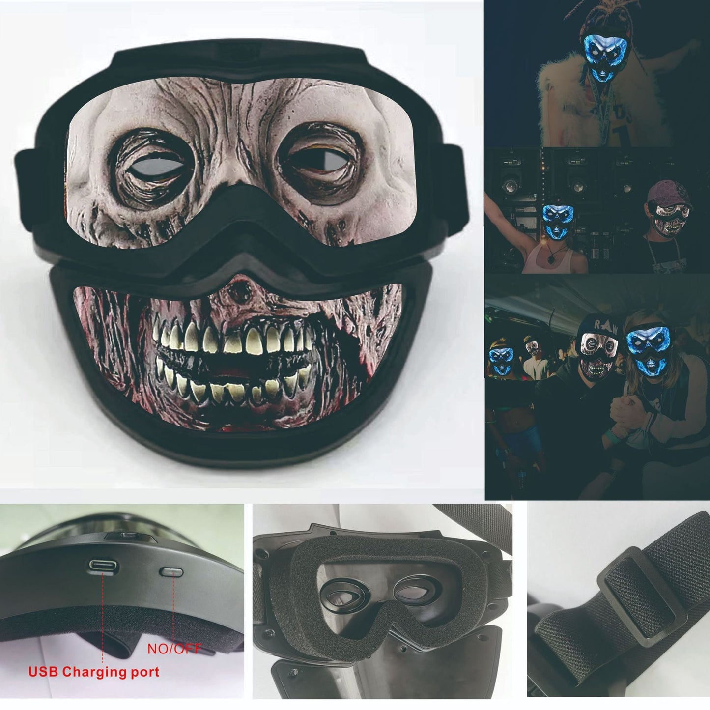 Sound Reactive LED Halloween Masks - InstaWOW Shop